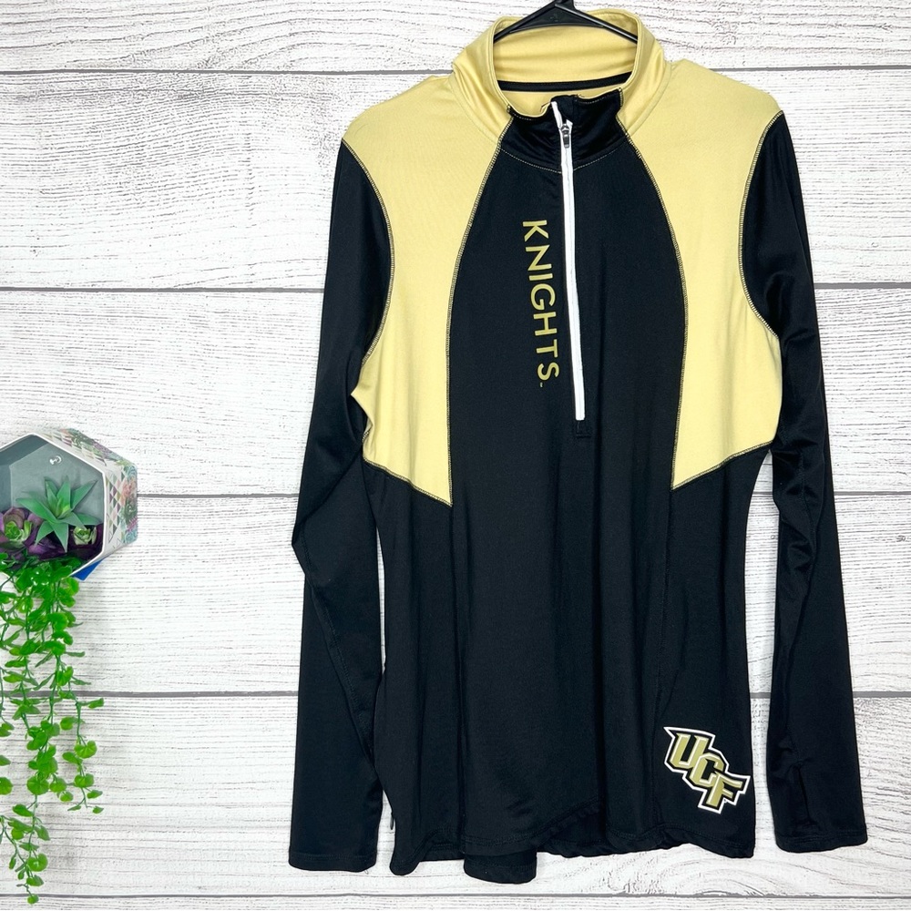 UCF Knights Women's Full Zip Track Jacket Black & Gold Size XL